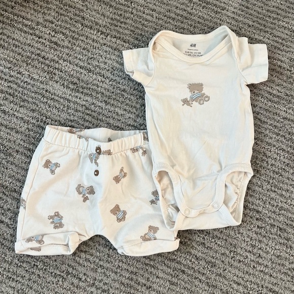 Baby Newborn Teddy Bear Short Outfit Set - Picture 2 of 3